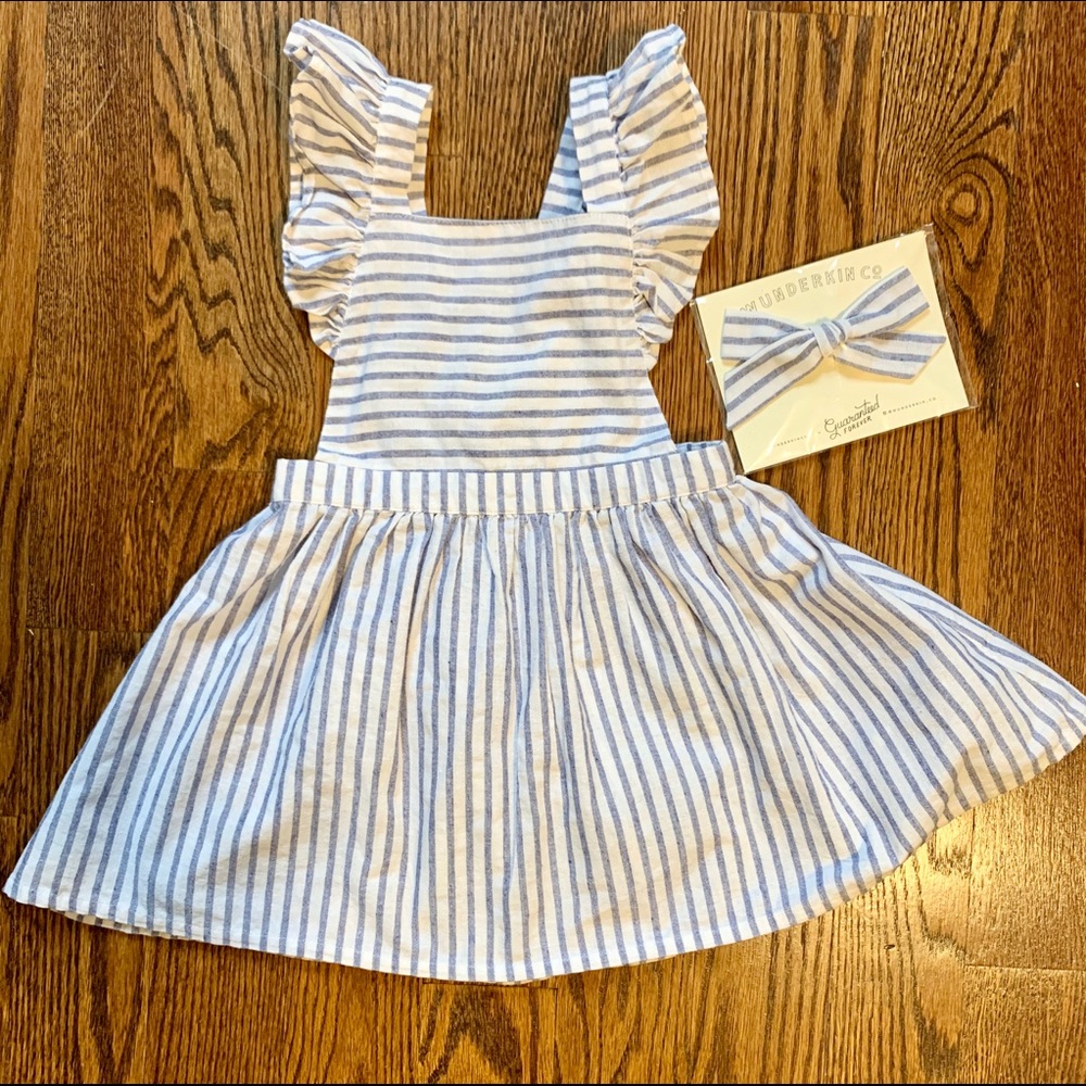 Daughter Co. pinafore with matching bow